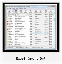 Dbt Editor excel import dbf