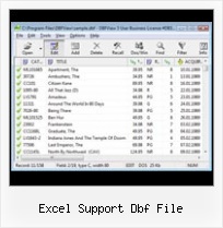 Edit Save Dbf File excel support dbf file