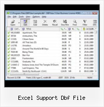 Dbf Edutor excel support dbf file