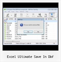 Xls Convert Dbf excel ultimate save in dbf
