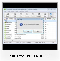 Free Dbf Files Viewer excel2007 export to dbf