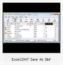 Save Dbf From Excel 2007 excel2007 save as dbf