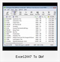 Excel Naar Dbf excel2007 to dbf