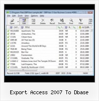 Apne Dbf Fil export access 2007 to dbase