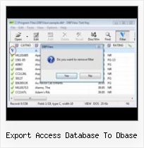 Dbf 2excel export access database to dbase