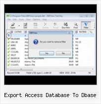 Dbf Viever export access database to dbase