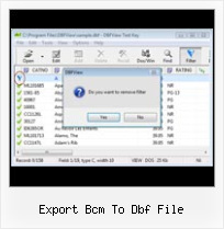 Dbf Reader Mac export bcm to dbf file