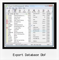 Conversion Dbf Excel export database dbf