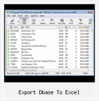 Dbf File Commands export dbase to excel