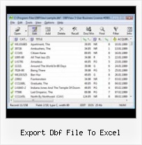Dbf View Edit export dbf file to excel