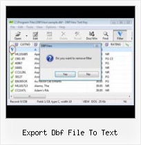 Convert Dbf Tables export dbf file to text