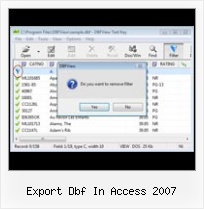 Excel 2007 Dbf Files export dbf in access 2007