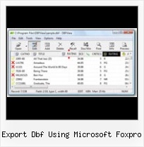 Exporting As Dbf From Excel export dbf using microsoft foxpro