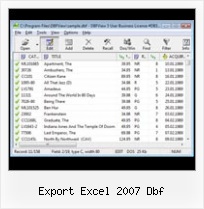 Edit Dbase Files export excel 2007 dbf