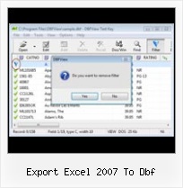 How Edit Dbf File export excel 2007 to dbf