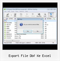 Program Do Dbf export file dbf ke excel