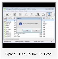 Opens Dbf Files export files to dbf in excel