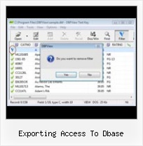 Xls в Dbf exporting access to dbase