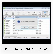 Dbf Converter Vista exporting as dbf from excel