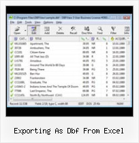 Read Dbf From Excel exporting as dbf from excel
