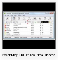 Mengedit File Dbf exporting dbf files from access