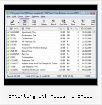 Dbf C exporting dbf files to excel