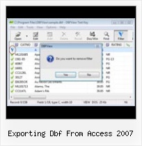 Viewing Dbf File exporting dbf from access 2007