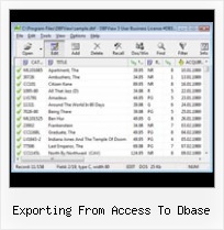 Convert Dbf File exporting from access to dbase