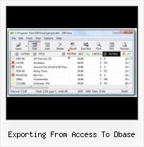 Software Dbf4 exporting from access to dbase
