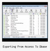 Txt Dbf exporting from access to dbase