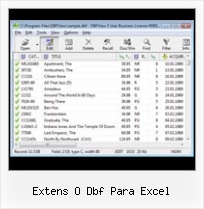 Free Dbf Program extens o dbf para excel