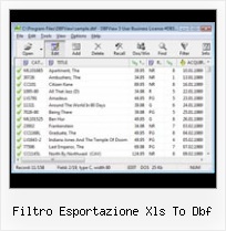 Dbf Fox Pro Viewer filtro esportazione xls to dbf