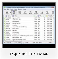 Reading Dbf Files foxpro dbf file format