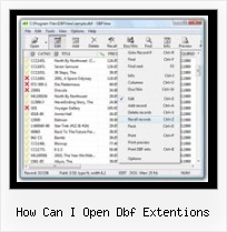 Free Dbf4 Editor how can i open dbf extentions