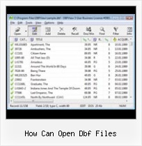 Not Set how can open dbf files