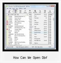 Dbf File Opening how can we open dbf