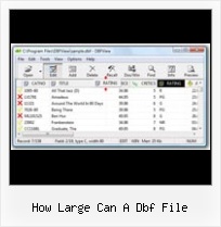 Open Dbf Files In Access how large can a dbf file