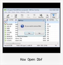 Program S That Edit Dbf Files how open dbf