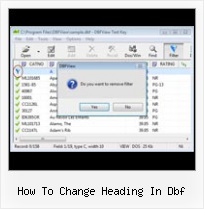 Dbf Csv Convert how to change heading in dbf