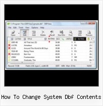 Xls Xlsx To Dbf Converter how to change system dbf contents