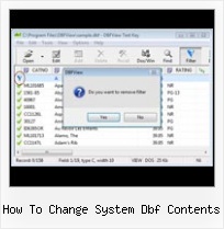 Dbf Convert Xlsx how to change system dbf contents