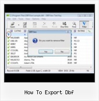 Delete Record From Dbf how to export dbf