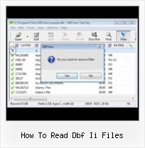 Excell Dbf how to read dbf ii files