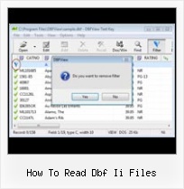 Delete Records Dbf how to read dbf ii files