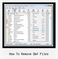 Dbf File Editors how to remove dbf files