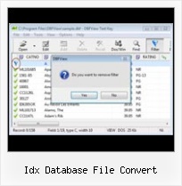 Delete Dbf Record idx database file convert