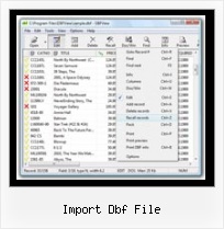 Transfer Xcel Into Dbf import dbf file