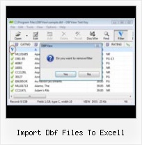 Delete Record From Dbf import dbf files to excell