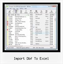 Convert Excel 2007 Files import dbf to excel