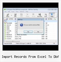 Excel 2007 Dbf Editor import records from excel to dbf